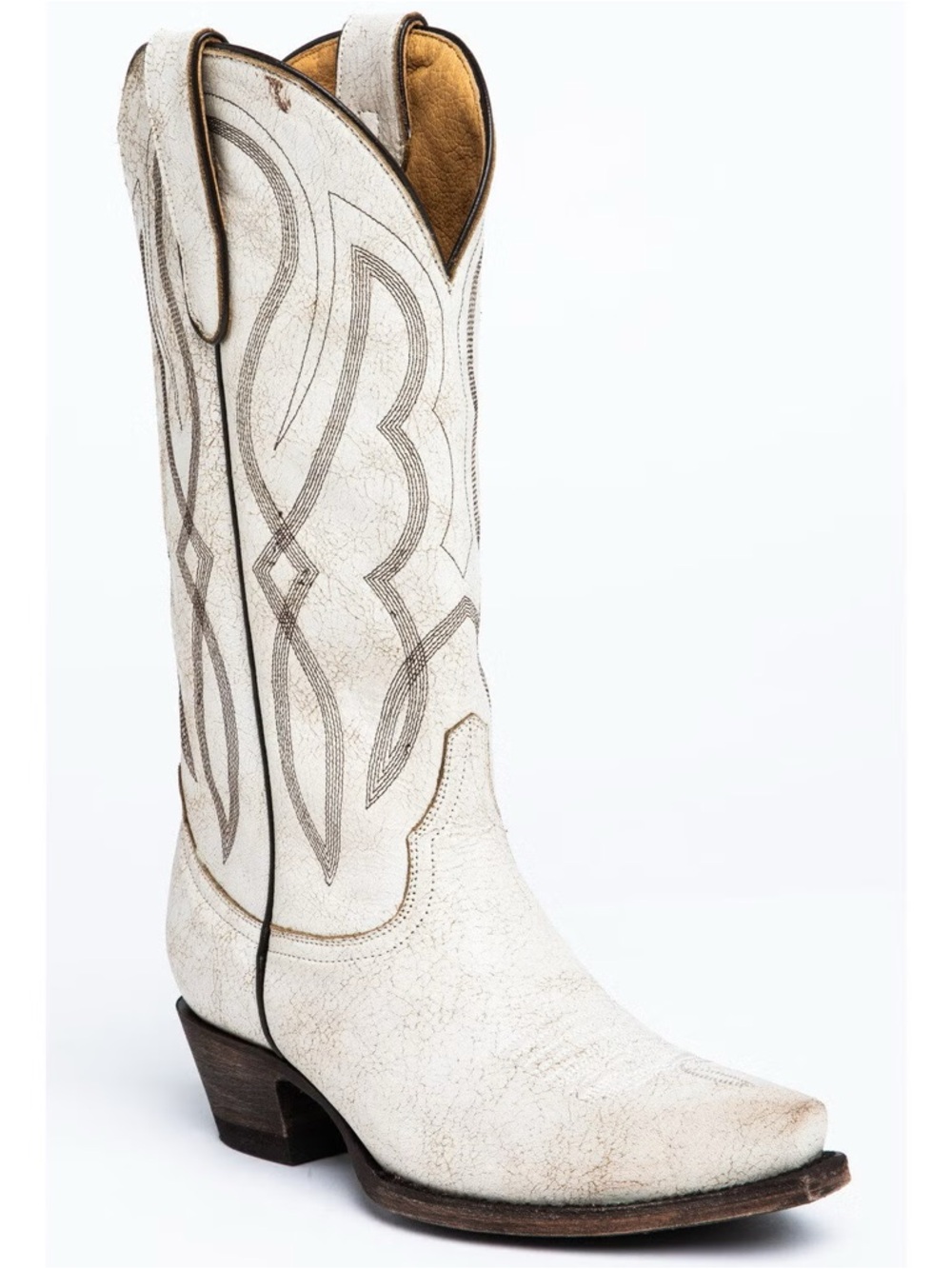Idyllwind White Western Embroidered Leather Cowboy Boot